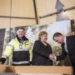 Hunton - Statsministeren åpnet ny norsk fabrikk for trefiberisolasjon
