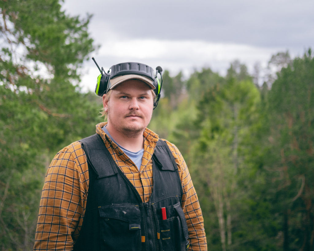 Portrett av tømrer Fredrik Stebekk